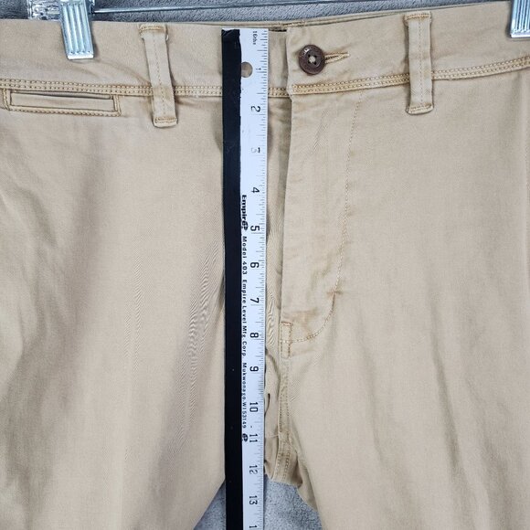 Mens Khaki American Eagle Outfitters Pants Extreme Flex Slim Straight Size 33x32 - Picture 8 of 12